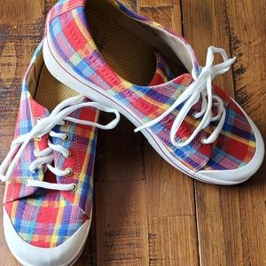 Dansko vegan plaid lace up US size 8